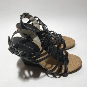 BCBGeneration Black & Cork Wedges